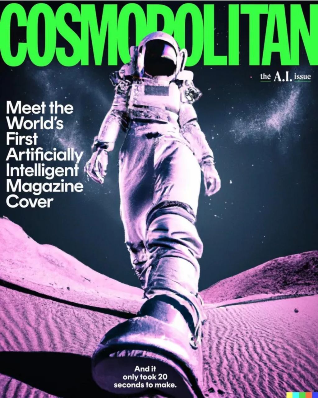 Первая обложка Cosmopolitan, созданная нейросетью