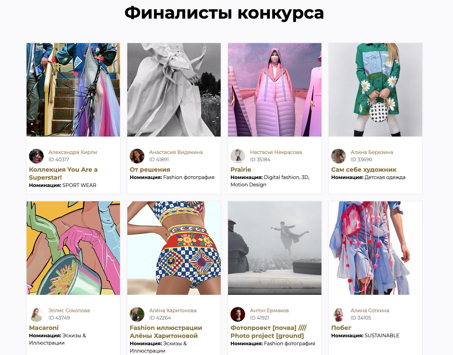 Всероссийский конкурс FASHION LEADERS объявил список финалистов